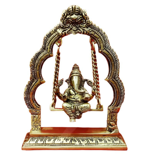 Lord Ganesha Statue Brass 9 inches