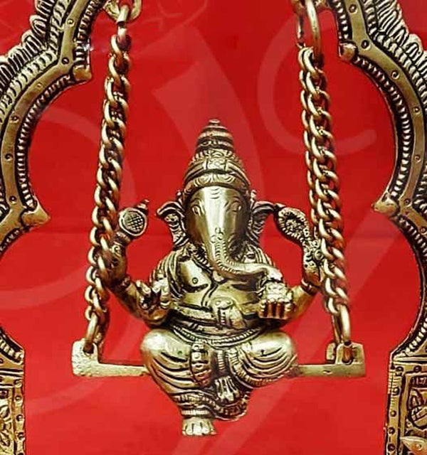 Lord Ganesha Statue Brass 9 inches