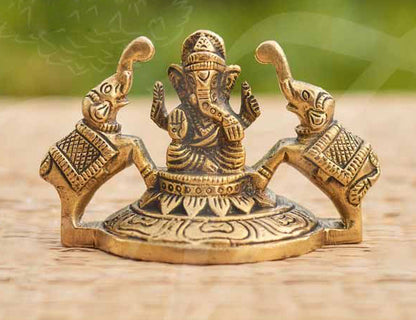 Ganesh Statue  Brass 2.5 Inches