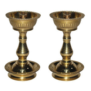 Coolboss Nanda vilakku, 2 Pack, Kerala Brass Oil Lamp
