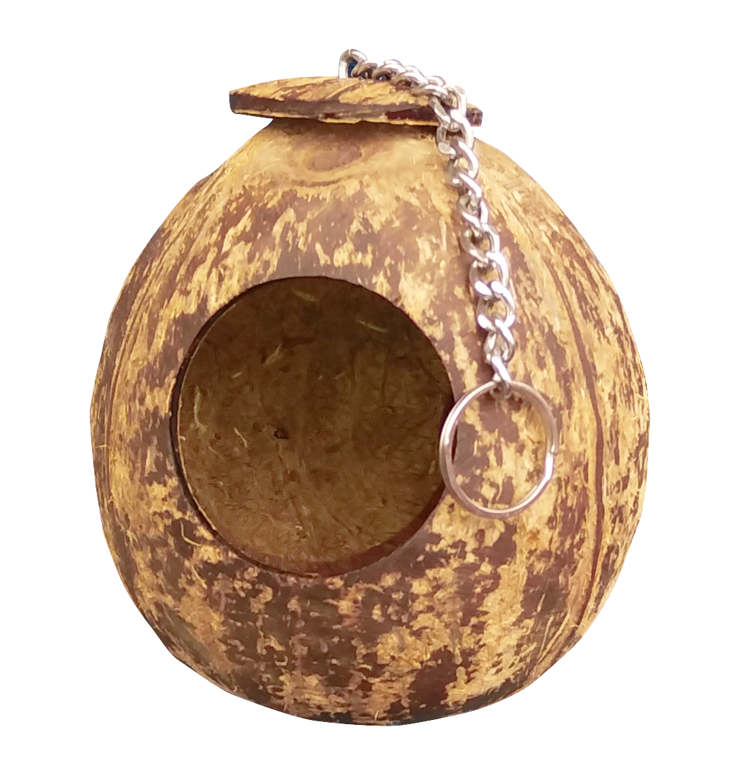 Coconut Shell Bird Nest for Finches and Sparrows
