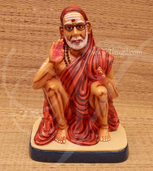 Paper Mache Kanchi Maha Periyava statue 12"