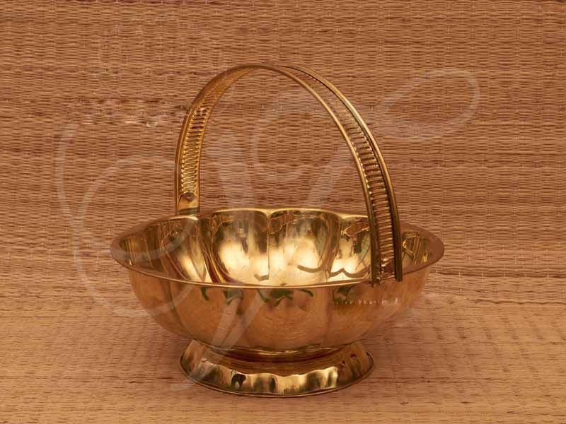 Pooja Flower Basket Brass 9 Inches