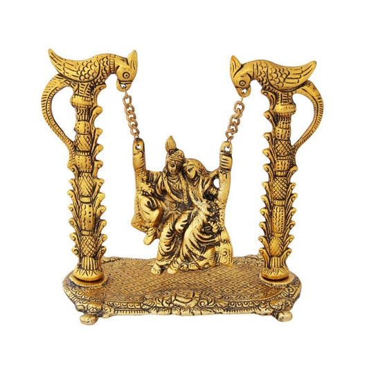 Radha Krishna Idol Brass 7 inches