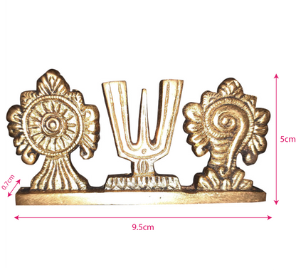 Shanku Chakra Stand Brass 3.5 inches