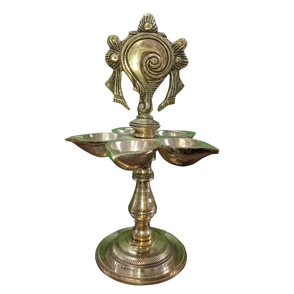 Shanku Chakra Brass Lamp