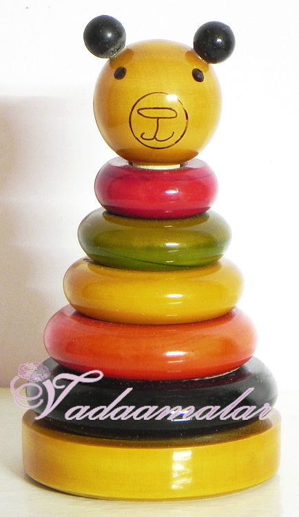 Channapatna Wooden Toy Ring Teddy