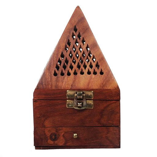 Wooden Triangle Shape Dhoop Pathi Stand 3 inches